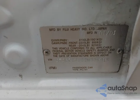 2002 Subaru Impreza Wrx from USA, damaged, VIN JF1GG29622H806915